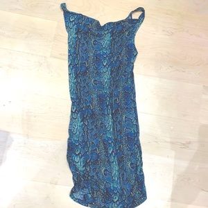 BCBG Slinky Snake Print stretch dress S